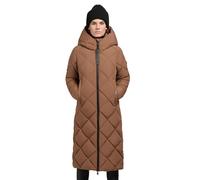 khujo Damen extralanger Wintermantel warmer Steppmantel in Diamond-Steppung mit Kapuze Elow-YM XS-XXL