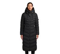 Steppmantel KHUJO "Ingram4-YM", Damen, Gr. XL (42), schwarz, Obermaterial: 100% Polyester; Innenfutter: 100% Nylon; Wattierung: 100% Polyester, modisch, tailliert ca. Mitte Wade, hoch geschlossener Au