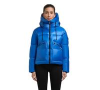 khujo Damen kurze Steppjacke warme Winterjacke mit verstellbarer Kapuze Luna Royal Blue Gr. L