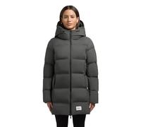 khujo Damen Lange Pufferjacke Winter Steppmantel mit Kapuze Tanare4 Foam Green Gr. L