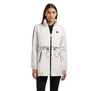 khujo Damen lange Übergangsjacke leichter Sommermantel mit Stehkragen und verstaubarer Kapuze Izza Offwhite Gr. M