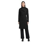 Trenchcoat KHUJO "Rula2", Damen, Gr. L (40), schwarz, Obermaterial: 65% Baumwolle, 35% Polyester. Innenfutter: 95% Polyester, 5% Elasthan, tailliert knieumspielend, mit Knopf,verstellbar abgesteppte K