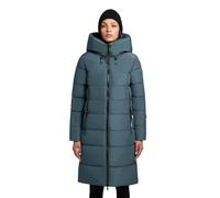 khujo Damen Langer Wintermantel warmer Steppmantel mit großer Kapuze Jilias5-YM Dim Blue Gr. M