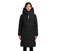 Warmer Steppmantel mit großer Kapuze "Mikia2-YM" Black S