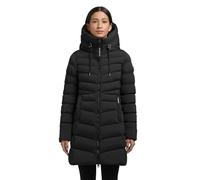 khujo Damen langer Wintermantel warmer Steppmantel mit großer verstellbarer Kapuze Tuhani5 Black Gr. XL