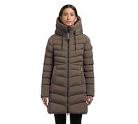 khujo Damen langer Wintermantel warmer Steppmantel mit großer verstellbarer Kapuze Tuhani5 Dull Green Gr. M