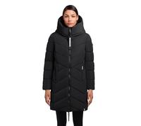 khujo Damen Langer Wintermantel warmer Steppmantel mit Kapuze und Schlüsselanhänger Darka2-YM XS-XXL