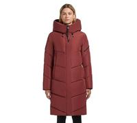 Steppmantel KHUJO "Jange-YM", Damen, Gr. S (36), dunkelrot, Obermaterial: 100% Polyester, Futter: 100% Nylon, Wattierung 100% Polyester, tailliert knielang, hoch geschlossener Ausschnitt, Ärmel ohne Ä