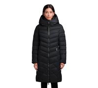 Steppmantel KHUJO "Odana3-YM", Damen, Gr. XS (34), blau, Obermaterial: 100% Nylon, Innenfutter: 100% Nylon, Wattierung: 100% Polyester, casual, tailliert knieumspielend, hoch geschlossener Ausschnitt,