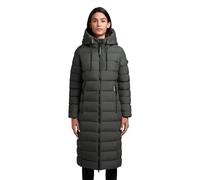 khujo Damen Langer Wintermantel warmer Steppmantel mit Taillenzugband und Kapuze Simmie-YM XS-XXL
