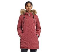 khujo Damen Mantel LETIZIA kurzer Wintermantel mit Kapuze und abnehmbarem Kunstfell