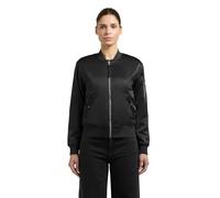 khujo Damen Übergangsjacke kurze Blousonjacke Bomberjacke in seidigem Finish Beth Black Gr. M
