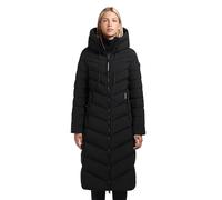 khujo Damen warmer Winter Steppmantel lange Winterjacke Wintermantel mit verstellbarer Kapuze Stoane2 Black Gr. XL