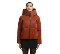 Steppjacke KHUJO "Audrey Shiny", Damen, Gr. M (38), braun, Obermaterial: 100% Polyester. Innenfutter: 100% Nylon. Wattierung: 100% Polyester, gerade hüftlang, hoch geschlossener Ausschnitt, Ärmel ohne