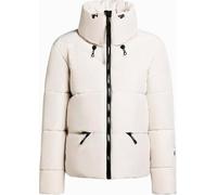 khujo Damen Winterjacke Flaire kurze Steppjacke hoher Stehkragen (DE/NL/SE/PL, Alphanumerisch, S, Regular, Regular, Greige)