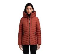 khujo Damen Winterjacke warme Steppjacke mit Zwei-Wege-Reißverschluss und Verstellbarer, hochschließender Kapuze Pace-YM Dark Red Gr. M