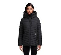 khujo Damen Winterjacke warme Steppjacke mit Zwei-Wege-Reißverschluss und Verstellbarer, hochschließender Kapuze Pace-YM Black Gr. S