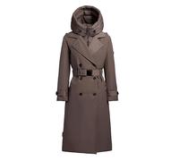 Trenchcoat KHUJO "ELENA", Damen, Gr. XXL, city taupe, 100% Polyester, unifarben, regular fit, eingesetzt elastischer Bund, Mäntel, Topseller (73903641-XXL) city taupe