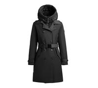 Trenchcoat KHUJO "GORA", Damen, Gr. L, schwarz, Web, 100% Polyester, unifarben, eingesetzt gerader Abschluss mit Knöpfen, Mäntel, Topseller (75649963-L) schwarz