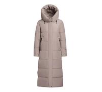 Steppmantel KHUJO "SOULANI5 MATT", Damen, Gr. L, greige, 100% Polyester, unifarben, eingesetzt elastischer Bund mit Windstopper, Mäntel (16006830-L) greige