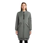 khujo Damen Wintermantel warme extralange schimmernde Bomberjacke Lulu Sage Green Gr. XXL