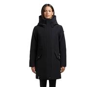 khujo Damen Wintermantel warmer Parka mit großer Kapuze und wattiertem Kragen Diance Black Gr. XXL