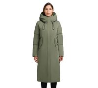 khujo Damen Wintermantel warmer Parka mit hohem Kragen und großer Kapuze Luggs Muted Green Gr. XXL
