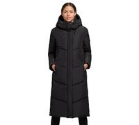 khujo Damen Wintermantel warmer Steppmantel extra lang mit zahlreichen Taschen und großer Kapuze Sonje6-YM Black Gr. L
