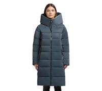 khujo Damen Wintermantel warmer Steppmantel lang aus angesagtem glänzendem Material Jilias6 Shiny XS-XXL