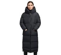 khujo Damen Wintermantel warmer Steppmantel lang mit hohen Gehschlitzen und Kapuze Aroma-YM Dark Navy Gr. XL