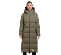 khujo Damen Wintermantel warmer Steppmantel lang mit Kapuze Larea3-YM Light Moss Green Gr. L