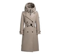 khujo Elena Damen Trenchcoat Mantel Parka 1102CO243 in greige (DE/NL/SE/PL, Alphanumerisch, S, Regular, Regular, Standard, Greige (123))