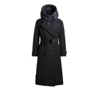 khujo Elena Elena2 Damen Wintermantel Trenchcoat Steppmantel Winterjacke (DE/NL/SE/PL, Alphanumerisch, XS, Regular, Regular, Port-Blue)