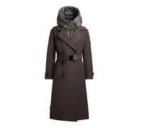 khujo Elena Elena2 Damen Wintermantel Trenchcoat Steppmantel Winterjacke (DE/NL/SE/PL, Alphanumerisch, S, Regular, Regular, Graphite-Grey)