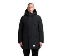 khujo Herren Kurzmantel warme lange Winterjacke mit gefütterter Kapuze Figaro Port Blue Gr. XL