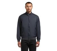 khujo Herren leichte Übergangsjacke kurze Baumwolljacke im Bomberjacken-Style mit Kunstleder-Optik Nabo Oxford Blue Gr. XL