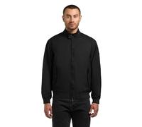 khujo Herren leichte Übergangsjacke kurze Baumwolljacke im Bomberjacken-Style mit Kunstleder-Optik Nabo Black Gr. M