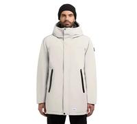 khujo Herren warme Lange Winterjacke mit innenliegenden Rucksackträgern und Verstellbarer Kapuze Kann-YM Offwhite Gr. XL
