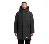khujo Herren warmer Parka langer Wintermantel mit verstellbarer Kapuze und magnetischen Verschlüssen Fogg Obrage Grey Gr. L