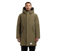khujo Herren warmer Parka langer Wintermantel mit verstellbarer Kapuze und magnetischen Verschlüssen Fogg Scrub Green Gr. M