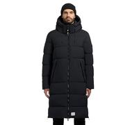 khujo Herren Wintermantel langer Steppmantel mit Kapuze Rigo Matt-YM Obrage Grey Gr. M