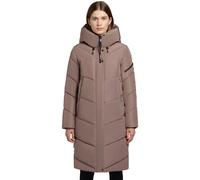 Steppmantel KHUJO "JANGE", Damen, Gr. S, beige (taupe), 100% Polyester, unifarben, loose fit, eingesetzt elastischer Bund, Mäntel (67980130-S) taupe