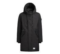 khujo Herren warme Lange Wintejacke mit Magnet-Abdeckleiste und Verstellbarer großer Kapuze Anth-YM Space Grey Gr. L