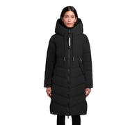 khujo MIKIA 4 Damen Wintermantel, Knielanger Steppmantel mit Kapuze, Regular Fit, Zwei-Wege-Reißverschluss, Warm gefüttert