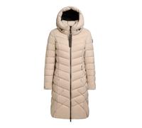 Steppmantel KHUJO "Odana3-YM", Damen, Gr. S (36), beige (hellbeige), Obermaterial: 100% Nylon, Innenfutter: 100% Nylon, Wattierung: 100% Polyester, casual, tailliert knieumspielend, hoch geschlossener