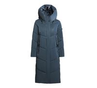 Wintermantel KHUJO "Pulset Shiny", Damen, Gr. S (36), blau, Obermaterial: 100% Polyester, Innenfutter: 100% Polyester, Wattierung: 100% Polyester, Ärmelfutter: 100% Polyester, gerade knieumspielend, h