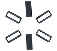 KHZBS Gummi-Uhrenarmbänder, 6 Stück, 16 mm, 18 mm, 20 mm, 22 mm, 24 mm, 26 mm, Silikon-Uhrenarmbänder, Halter, Armbandschlaufe, Schwarz, 22mm, Sportlich