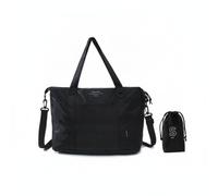 KiBcsLic Faltbare Reisetasche faltbar erweiterbare Reisetasche Packbeutel Duffelbag, Array, Kühles Schwarz