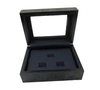 KiBcsLic Meisterschafts Display Organizer Aufbewahrungsbox, Geschenkbox Aus PU, Innen Aus Holz, 3 Löcher