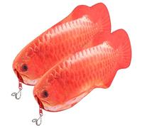 KICHOUSE 2stücke Federmäppchen Plüsch Fisch Cartoon Mäppchen Mit Reißverschluss Großes Schreibwaren Etui Für Mädchen Vielseitige Weiche Stifttasche Für Schule Und Reise